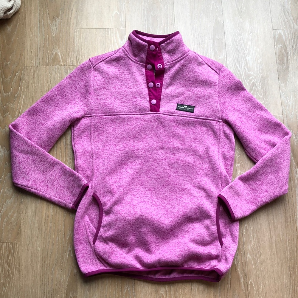 Women’s Simply Southern Half Button-Up Sweater Pullover - Size Small pockets